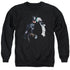 BATMAN/JOKER CHOKE - ADULT CREWNECK SWEATSHIRT - BLACK
