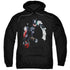 BATMAN/JOKER HARLEY CHOKE - ADULT PULLOVER HOODIE - BLACK