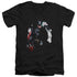 BATMAN/JOKER HARLEY CHOKE - S/S ADULT V-NECK 30/1 - BLACK