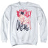 BATMAN/UNSTABLE - ADULT CREWNECK SWEATSHIRT - WHITE