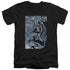 BATMAN/SEURBAT - S/S ADULT V-NECK 30/1 - BLACK