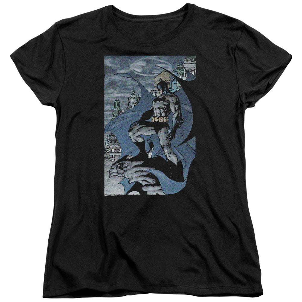 BATMAN/SEURBAT - S/S WOMENS TEE - BLACK