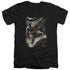 BATMAN/FAMILY - S/S ADULT V-NECK 30/1 - BLACK
