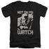 BATMAN/WATCH - S/S ADULT V-NECK 30/1 - BLACK