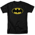 BATMAN/CLASSIC LOGO - S/S ADULT 18/1 - BLACK