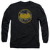 BATMAN/VINTAGE SYMBOL COLLAGE - L/S ADULT 18/1 - BLACK