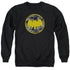 BATMAN/VINTAGE SYMBOL COLLAGE - ADULT CREWNECK SWEATSHIRT - BLACK