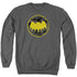 BATMAN/VINTAGE SYMBOL COLLAGE - ADULT CREWNECK SWEATSHIRT - CHARCOAL