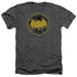 BATMAN/VINTAGE SYMBOL COLLAGE - ADULT HEATHER - CHARCOAL