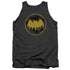 BATMAN/VINTAGE SYMBOL COLLAGE - ADULT TANK - CHARCOAL