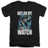 BATMAN/NOT ON MY WATCH - S/S ADULT V-NECK 30/1 - BLACK