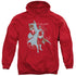 BATMAN/LEAN AND MUSCULAR - ADULT PULLOVER HOODIE - RED