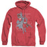 BATMAN/LEAN AND MUSCULAR - ADULT HEATHER HOODIE - RED