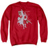 BATMAN/LEAN AND MUSCULAR - ADULT CREWNECK SWEATSHIRT - RED