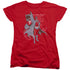 BATMAN/LEAN AND MUSCULAR - S/S WOMENS TEE - RED