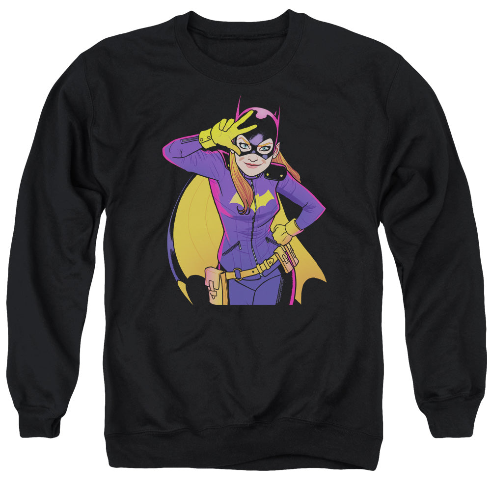 BATMAN/BATGIRL MOVES - ADULT CREWNECK SWEATSHIRT - BLACK