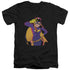 BATMAN/BATGIRL MOVES - S/S ADULT V-NECK 30/1 - BLACK