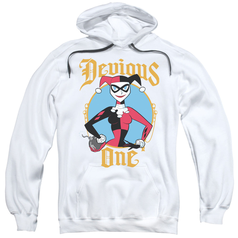 BATMAN/DEVIOUS ONE - ADULT PULLOVER HOODIE - WHITE
