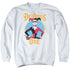BATMAN/DEVIOUS ONE - ADULT CREWNECK SWEATSHIRT - WHITE
