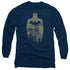 BATMAN/GOLD SILHOUETTE - L/S ADULT 18/1 - NAVY