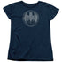 BATMAN/STARRY NIGHT SHIELD - S/S WOMENS TEE - NAVY