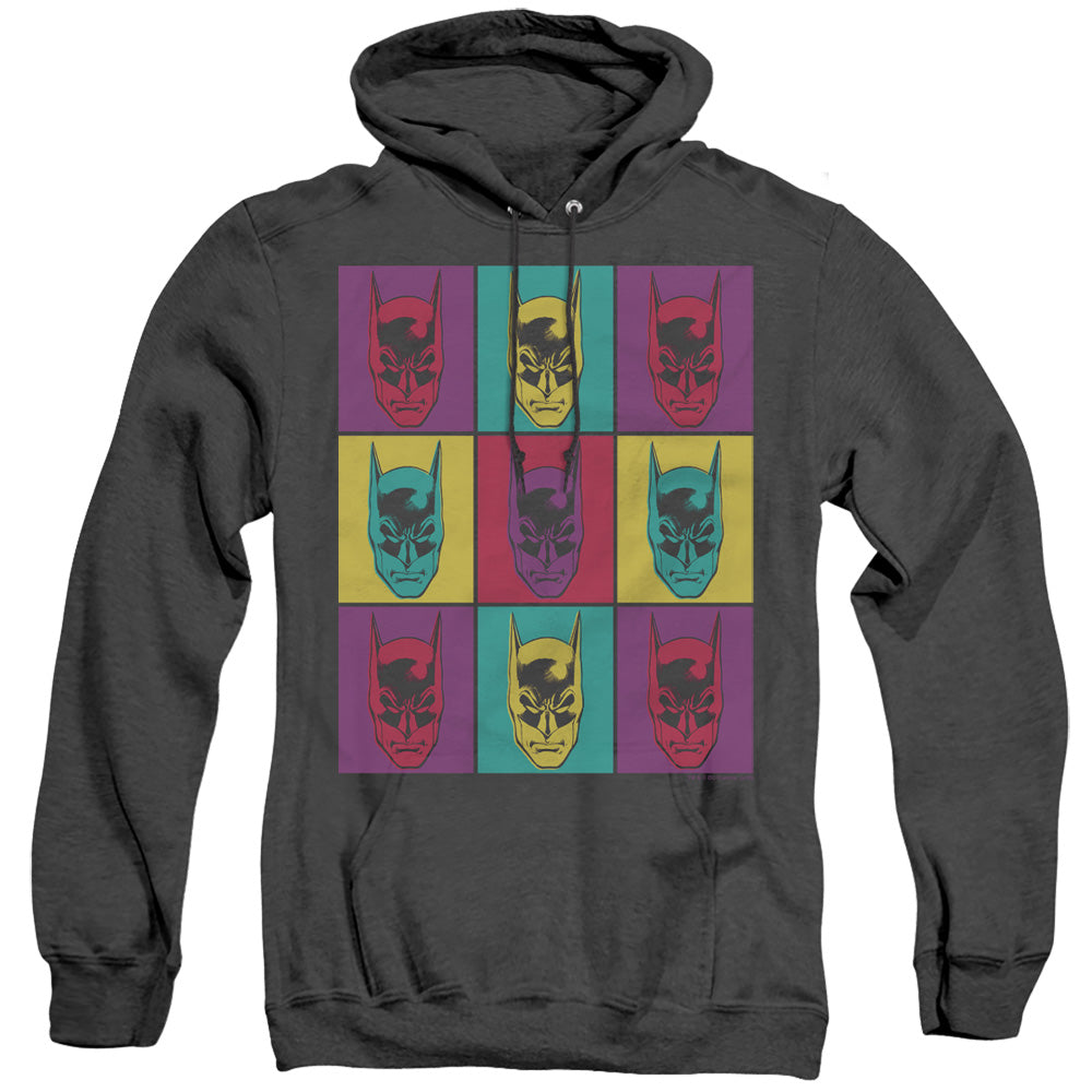 BATMAN/WARHOL BATMAN - ADULT HEATHER HOODIE - BLACK