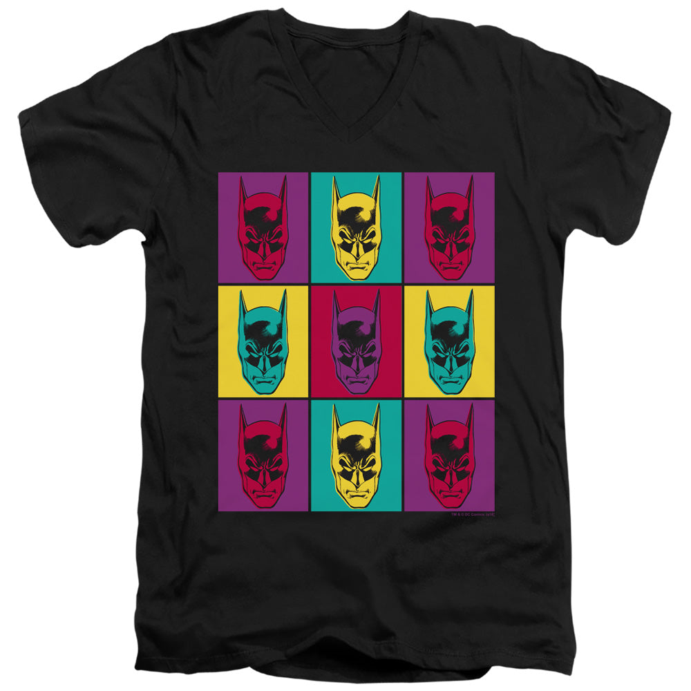 BATMAN/WARHOL BATMAN - S/S ADULT V-NECK 30/1 - BLACK