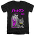 BATMAN/KANJI COVER - S/S ADULT V-NECK 30/1 - BLACK