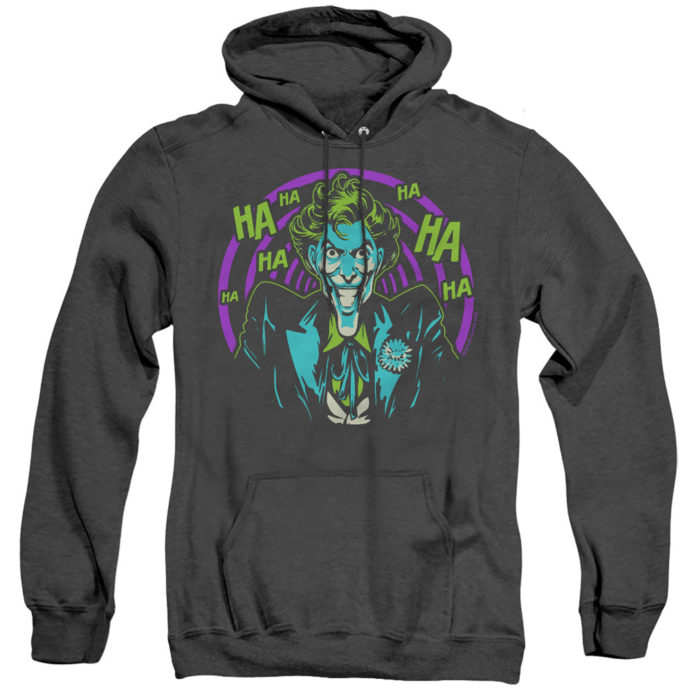 BATMAN/HAHAHA - ADULT HEATHER HOODIE - BLACK