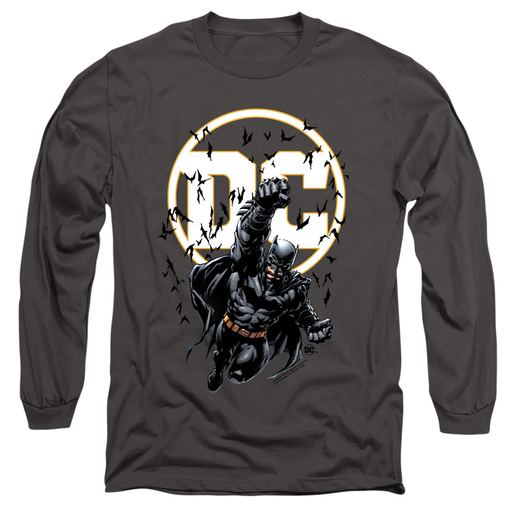 BATMAN/BATMAN DC - L/S ADULT 18/1 - CHARCOAL