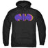 BATMAN/TRI COLORED SYMBOL - ADULT PULLOVER HOODIE - BLACK