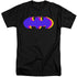 BATMAN/TRI COLORED SYMBOL - S/S ADULT TALL 18/1 - BLACK