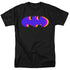 BATMAN/TRI COLORED SYMBOL - S/S ADULT 18/1 - BLACK