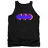 BATMAN/TRI COLORED SYMBOL - ADULT TANK - BLACK