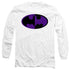 BATMAN/SPLIT SYMBOL - L/S ADULT 18/1 - WHITE