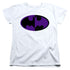 BATMAN/SPLIT SYMBOL - S/S WOMENS TEE - WHITE
