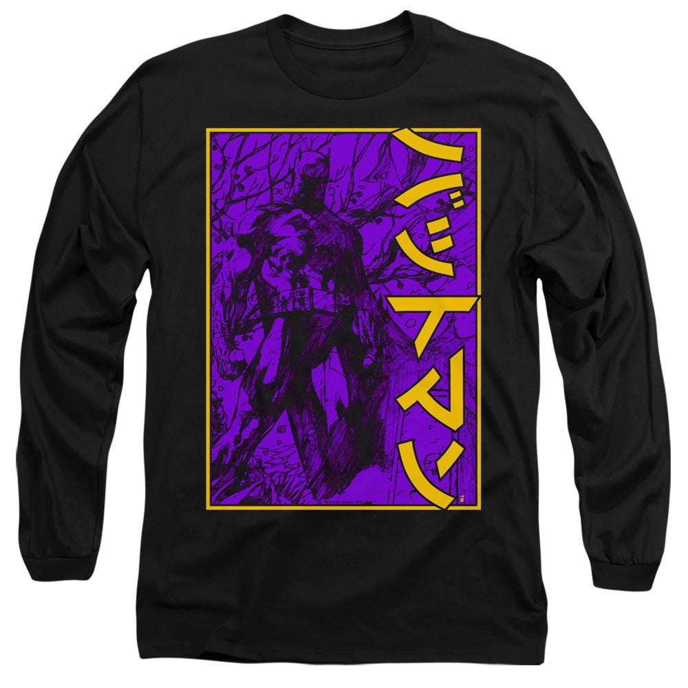 BATMAN/BIG FRAMED KANJI - L/S ADULT 18/1 - BLACK