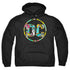 BATMAN/80S BAT LOGO - ADULT PULLOVER HOODIE - BLACK