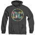 BATMAN/80S BAT LOGO - ADULT HEATHER HOODIE - BLACK
