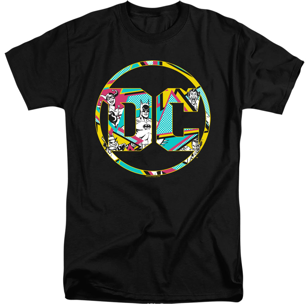 BATMAN/80S BAT LOGO - S/S ADULT TALL 18/1 - BLACK