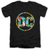 BATMAN/80S BAT LOGO - S/S ADULT V-NECK 30/1 - BLACK