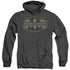 BATMAN/AZTEC FILL - ADULT HEATHER HOODIE - BLACK
