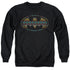 BATMAN/AZTEC FILL - ADULT CREWNECK SWEATSHIRT - BLACK