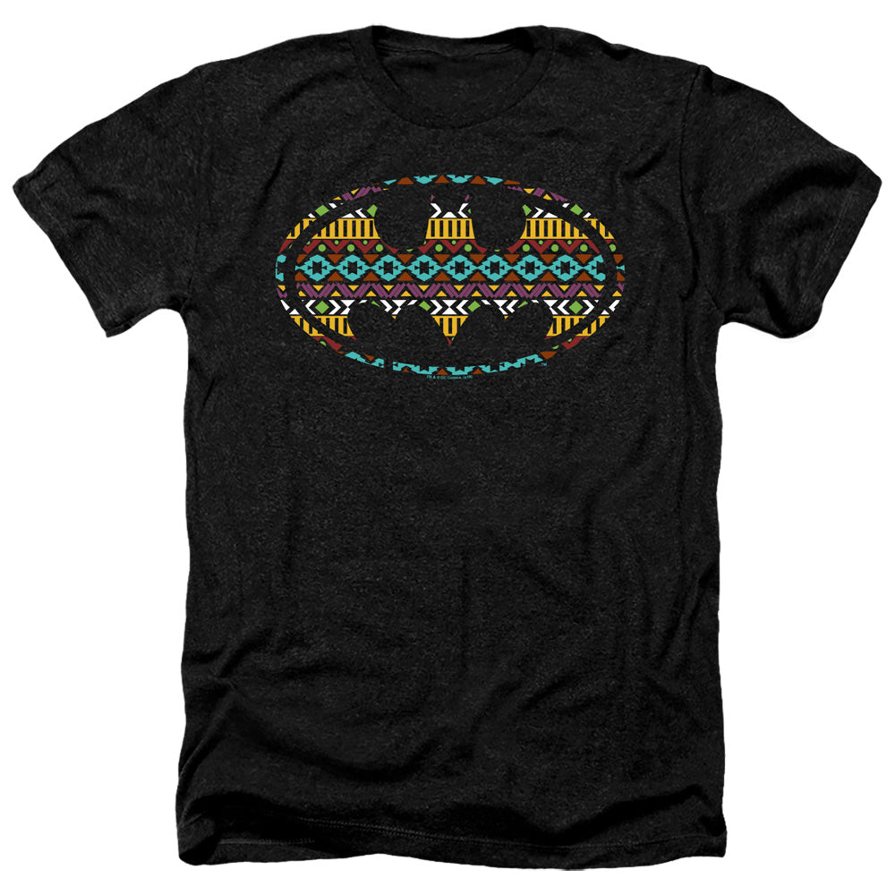 BATMAN/AZTEC FILL - ADULT HEATHER - BLACK