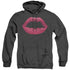 BATMAN/BAT KISS - ADULT HEATHER HOODIE - BLACK