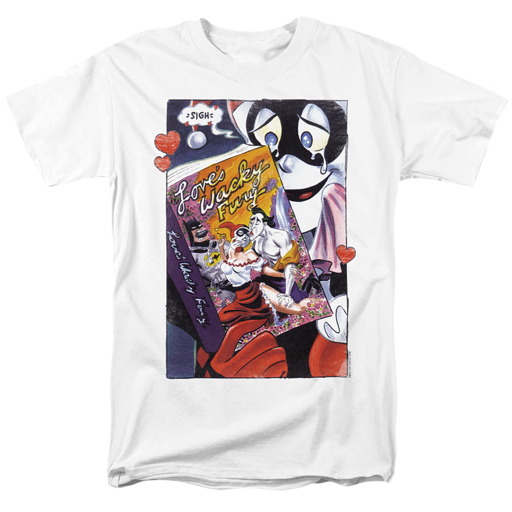 BATMAN/LOVES WACKY FURY - S/S ADULT 18/1 - WHITE