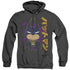 BATMAN/CUTE KANJI - ADULT HEATHER HOODIE - BLACK