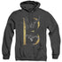 BATMAN/B - ADULT HEATHER HOODIE - BLACK
