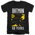 BATMAN/SILHOUETTE - S/S ADULT V-NECK 30/1 - BLACK