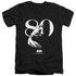 BATMAN/80 WALL - S/S ADULT V-NECK 30/1 - BLACK
